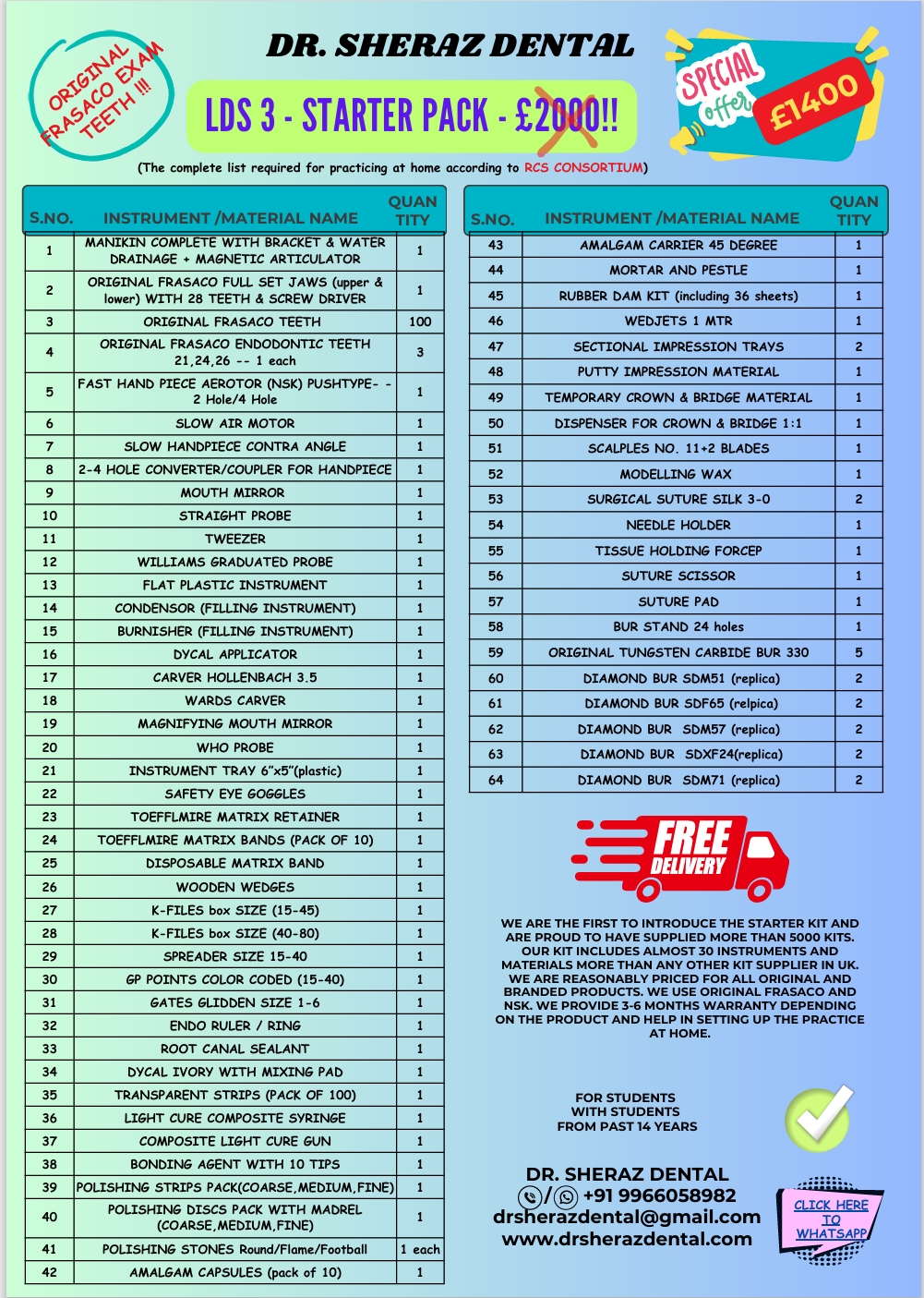 OFFER STARTER KIT LDS 3       